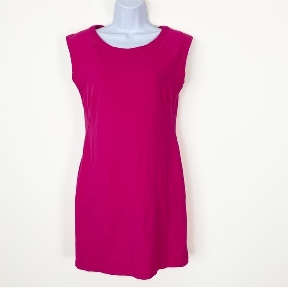 YOANA BARASCHI Bright Pink Mini Dress Cutout Back Size Medium Cocktail Barbie - Picture 2 of 7